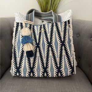 Spartina 449 Blue and Cream Tote Bag